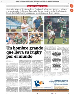 Página Ale Moreno en prensa argentina